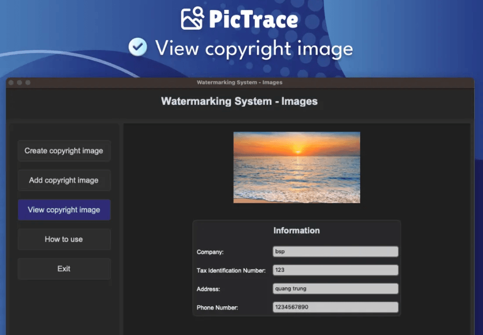 PicTrace – Smart Image Copyright Protection App for macOS