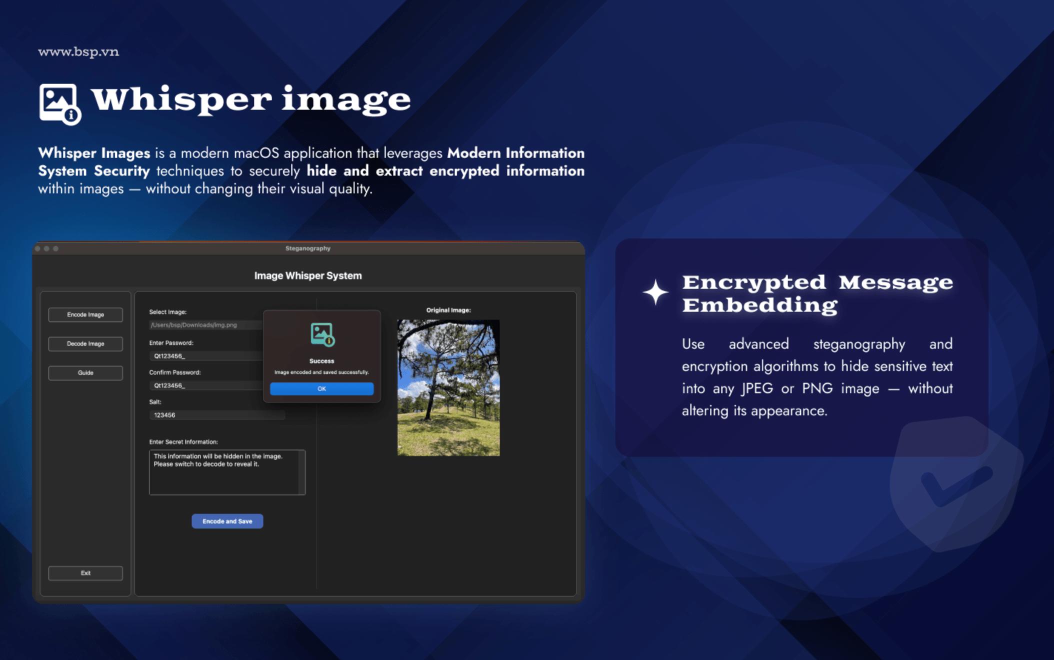 Whisper Image integrity verification